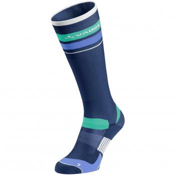 VAUDE Bike Long Calcetines, Primavera/Verano, Mujer, Color Sailor Blue/White, tamaño 36-38