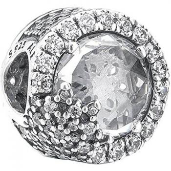 Pandora Dazzling Snowflake Charm - 925 Silver with Cubic Zirconia Pendant for Women