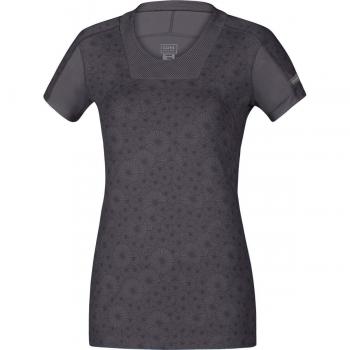 Gore Running Wear Air Lady Print - Camiseta para mujer, color marrón, talla 34