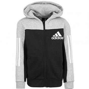 adidas Performance Sport ID - Chaqueta con Capucha para niños, Color Gris y Negro, 128