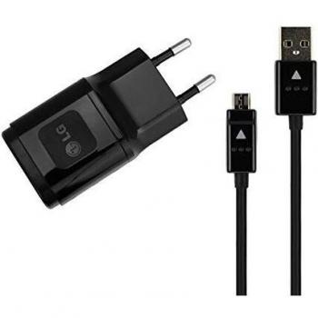 TPC - Cargador Original LG MCS-04ED 1,8A + Cable para G2, G3, G4, Flex, Nexus, K4, K7, K8, K10, V10, Negro, Bulk + Regalo