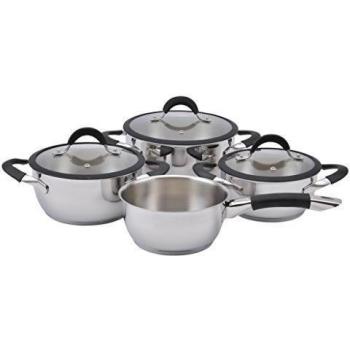 Lamart LTSSET7 - Conjunto de 4 ollas, color negro