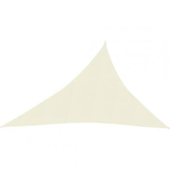 Toldo de vela HDPE color crema 160 g/m² 4x5x6,8 m