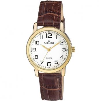 Radiant - Reloj de mujer Grand RA281608 con correa de piel sintética en color marrón y detalles elegantes.