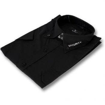 KLK TacFirst Security Hemd mit Kragenstick Camisa, Hombre, Negro, 2XL