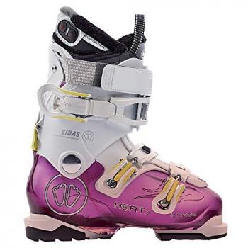 Botas de Esquí Calefactables Sidas Heat para Mujer, modelo Quest Access Custom Heat, color blanco y rosa, talla 24.5
