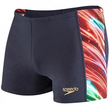 Speedo turbomotion Allover Digital Panel Aquashorts – Bañador para hombre, color oxid grey/fluo verde/acuario, talla 36