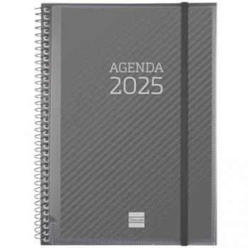 Finocam - Agenda Espiral Personalizable Basics 2025, tipo de producto: agenda, características: enero 2025 - diciembre 2025 (12 meses), semana vista horizontal, tamaño E10-155x212 mm, multicolor
