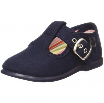 Victoria Alba Lona Hebilla, Sandalias Unisex niños, Azul