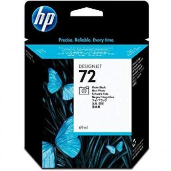 Cartucho de Tinta HP 72 Negro Fotográfico, 69 ml, para DesignJet T1100/T1100PS/T610