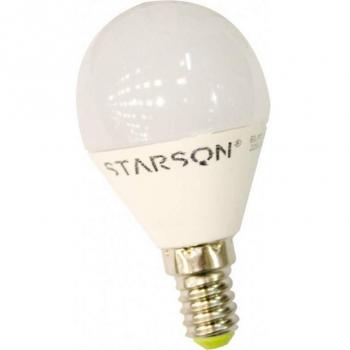 Starson Bombilla Esférica Led Profesional 6400k E14, 7 W, Blanco