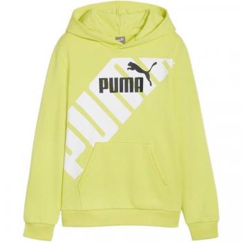 Sudadera con Capucha Puma Power Graphic para niños en color amarillo