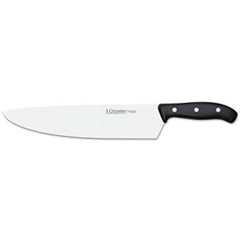 3 Claveles Domvs Cuchillo para Cocinero, Acero Inoxidable, Negro, 25 cm - 10