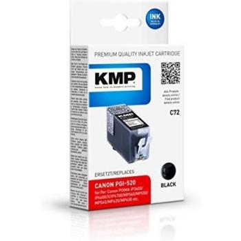 KMP C72 - Cartucho de tinta Canon PGI520BK 2932B001, color negro