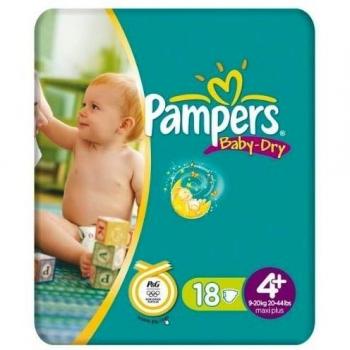 Maxi + Petit pack de 18 couches pour Pampers Baby Dry taille