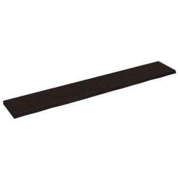 Encimera de baño madera maciza tratada gris oscuro 180x30x4 cm