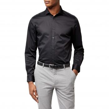 Celio Sharani, Camisa para Hombre, Negro, 41-42