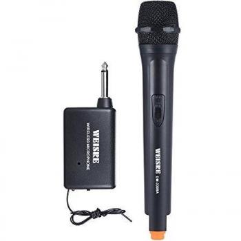 ammoon Micrófonos Inalámbrico de Mano Dinámica Unidireccional Micrófono Amplificador de voz para la Reunión de Karaoke Ceremonia Promoción
