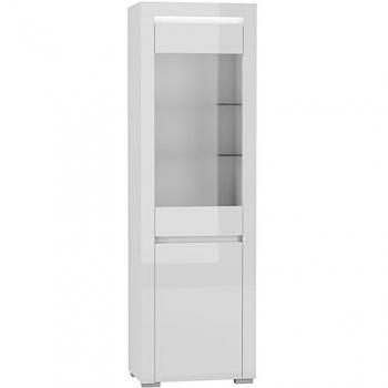 Vitrina Estratificada Blanca de 2 Puertas con LED
