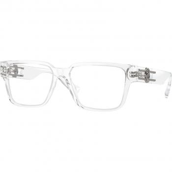 Versace VE3346 148 Gafas Recetadas para Hombre Cristal, Lentes Transparentes, Tamaño 53