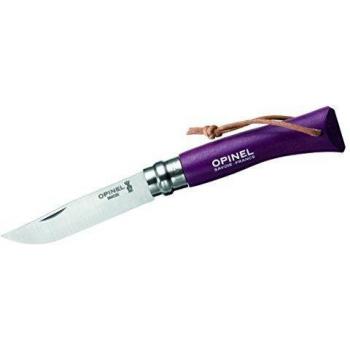 Opinel-cuchillo Nr. 7, 254198, inoxidable Sandvik-acero 12C27, lila Buchenholzg...