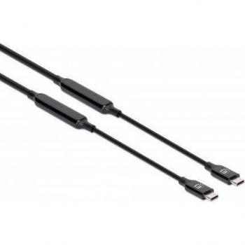 Cable USB 3 m USB 3.2 Gen 2 (3.1 Gen 2) USB C Negro Manhattan 355964