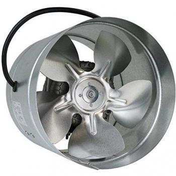 Ventilador Inline 160mm de Zinc Cromado para Canalización Industrial