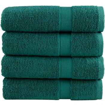 Toallas de baño SOLUND 4 piezas verde 100x150 cm 600g/m²