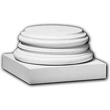 Zócalo de Columna Profhome 113900 - Elemento Decorativo Clásico Atemporal Blanco