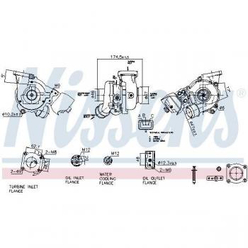Cargador de sistema de carga NISSENS 93428 con turbocompresor