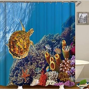 JOVEGSRVA Cortinas de ducha con 12 ganchos de 180 x 180 cm