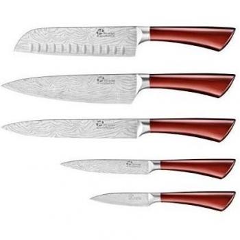 Pradel Excellence Coffret Couteaux Effet Damas 5 Pièces, 37 x 25,5 cm