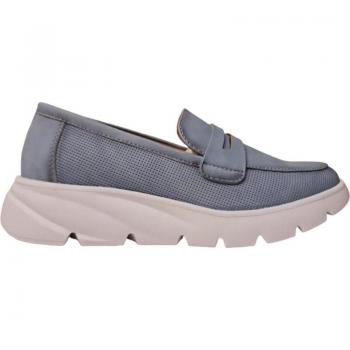 Mocasín slip-on de mujer Ramblas Mofen con ajuste elástico y suela acolchada, color azul