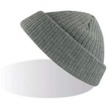 Gorro corto unisex tipo Docker Atlantis AB445 con vuelta en gris
