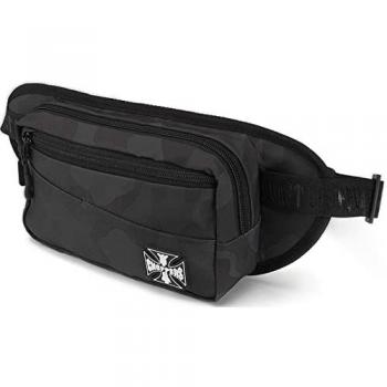 Riñonera Fanny West Coast Choppers Gris Camuflaje Bolso de Cintura Black Camo One Size