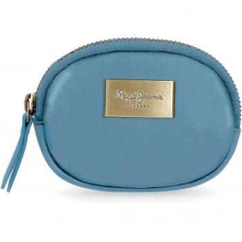 Pepe Jeans Lica Monedero Azul 10,5x7,5x1,5 cms Piel
