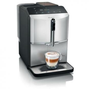 Cafetera Superautomática Siemens EQ300 TF303E01, 1300W, 15 Bar, Función OneTouch, Display Amigable, Acabado Plateado
