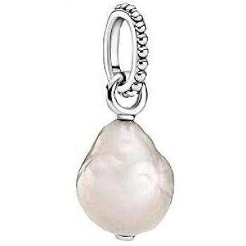 Colgante de Plata con Perla Natural y Detalles en Zirconia