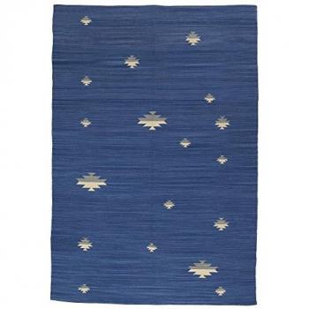 Kilim Auténtico y Hecho a Mano 200x140 CM - Ideal para Sala, Oficina y Cocina (Lavable)