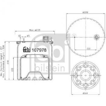 Fuelle de suspensión neumática FEBI BILSTEIN 107978
