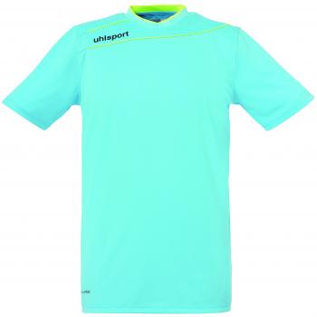 Uhlsport Stream 3.0 MC Camiseta de Portero, Hombre, Azul Hielo/Amarillo flúor, L