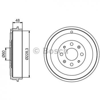 BOSCH Tambor de freno Eje trasero 269mm DB279