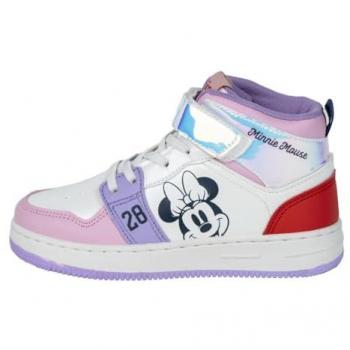 Zapatillas Deportivas Antideslizantes Minnie para Niña, Color Blanco/Pink, Talla 35 EU