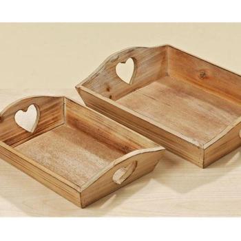 Boltze 2 – Juego de bandeja, diseño corazón L21 – 26 cm