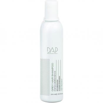 DAP PROFESIONAL Champú Blancos 250ml, fórmula especializada para cabellos blancos y canosos, limpia suavemente, elimina amarillentos, aporta brillo y luminosidad, contiene ingredientes hidratantes y nutritivos