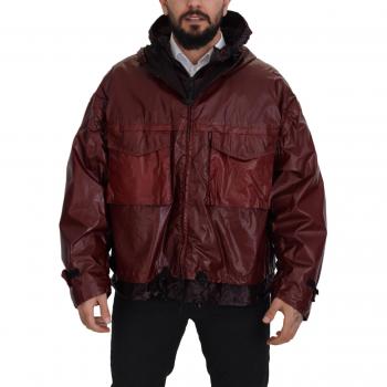 Dolce & Gabbana Bordeaux Cotton Hooded Full Zip Jacket - IT50 | L