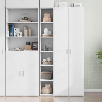 Armario alto de madera multicapa blanco 30x41x185 cm