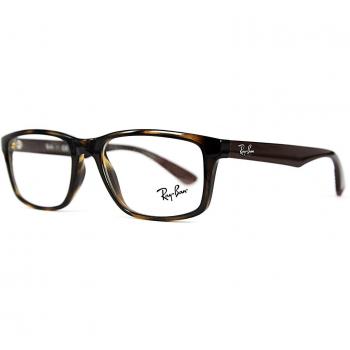 Ray-Ban 0Rx7063, Monturas de Gafas para Hombre, Shiny Havana, 52