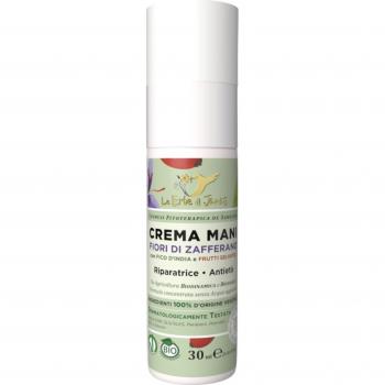 Crema de Manos Reparadora con Flores de Azafrán y Higo Chumbo - Le Erbe di Janas, 30 ml