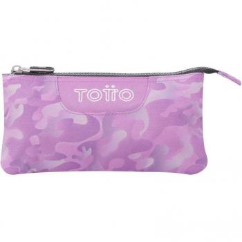Estuche Totto Camuflaje Lila 3 cremalleras